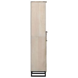Berkfield Home Bathroom Cabinet with Drawer with Shelf with Storage with Door Brown, Black 38 x 33.5 x 160 cm in Brown - thumbnail 4