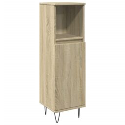 Berkfield Home 3 Piece Bathroom Furniture Set Sonoma Oak Engineered Wood in Brown - thumbnail 6