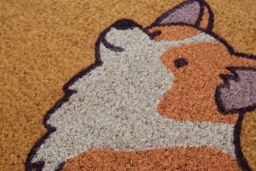Orsina Corgi Doormat, Charming Coir Mat With Adorable Corgi Print & PVC Backing, Durable & Dirt-Scraping in Natural - Size: 100 cm diameter - thumbnail 2