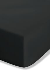 Catherine Lansfield 'Easy Iron Percale' Combed Polycotton 25cm Depth Sheet in Black - Size: King Fitted - thumbnail 2