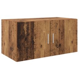 Berkfield Home Wall Cabinet Old wood 80 x 42.5 x 40 cm Engineered wood in Brown - thumbnail 2