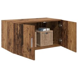 Berkfield Home Wall Cabinet Old wood 80 x 42.5 x 40 cm Engineered wood in Brown - thumbnail 3