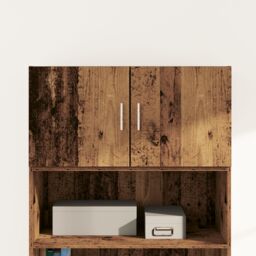Berkfield Home Wall Cabinet Old wood 80 x 42.5 x 40 cm Engineered wood in Brown - thumbnail 4
