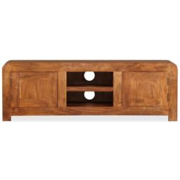 Berkfield Home TV Cabinet Solid Wood with Honey Finish 120x30x40 cm in Brown - Size: 120 x 30 x 40 cm - thumbnail 6