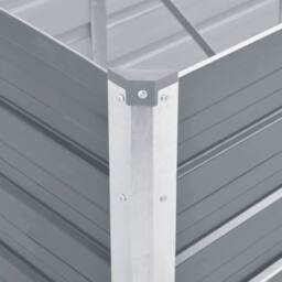 Berkfield Home Garden Raised Bed Galvanised Steel 320x80x77 cm Grey - Size: 320 x 80 x 77 cm - thumbnail 6