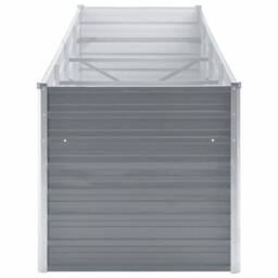 Berkfield Home Garden Raised Bed Galvanised Steel 320x80x77 cm Grey - Size: 320 x 80 x 77 cm - thumbnail 4