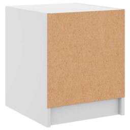 Berkfield Home Bedside Cabinets with Glass Doors 2 pcs White 35x37x42 cm - Size: 35 x 37 x 42 cm - thumbnail 9