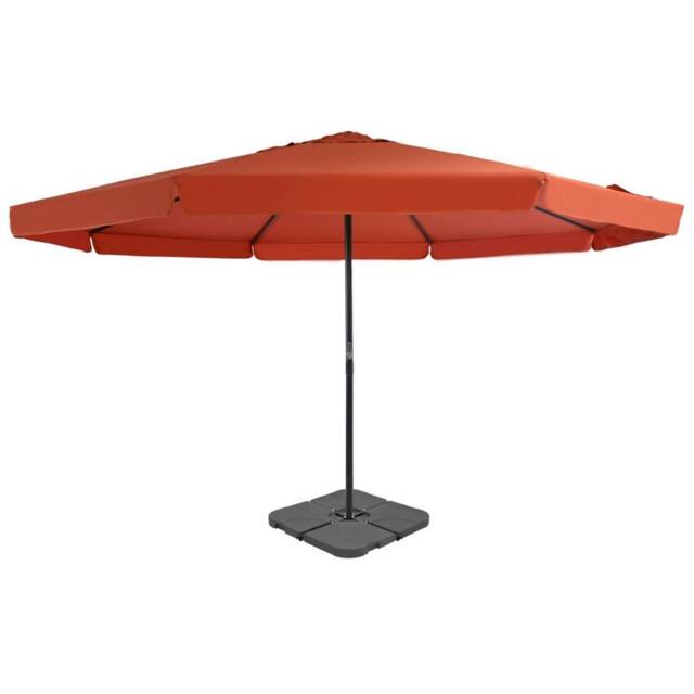 Berkfield Home Outdoor Umbrella with Portable Base Terracotta in Orange - image 1