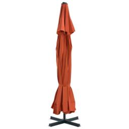 Berkfield Home Outdoor Umbrella with Portable Base Terracotta in Orange - thumbnail 3