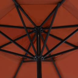 Berkfield Home Outdoor Umbrella with Portable Base Terracotta in Orange - thumbnail 4