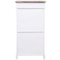 Berkfield Home Shoe Cabinet Brown 50x28x98 cm Paulownia Wood - Size: 50 x 28 x 98 cm - thumbnail 1
