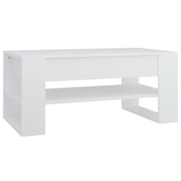 Berkfield Home Coffee Table White 102x55x45 cm Engineered Wood - Size: 102 x 55 x 45 cm - thumbnail 2