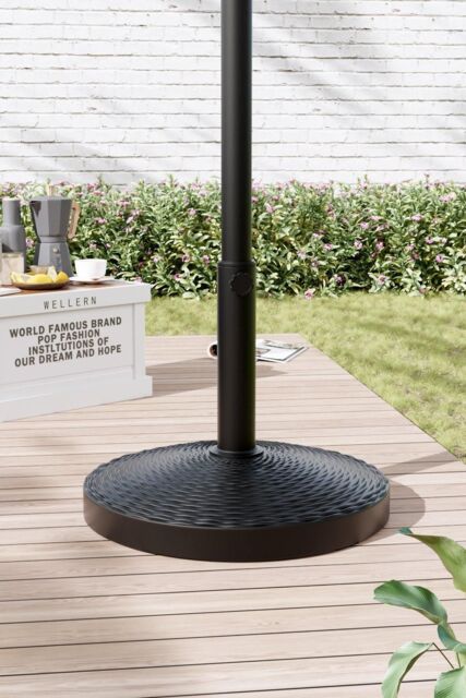 Garden Sanctuary Outdoor Heavy Duty Resin Parasol Base in Black - image 1