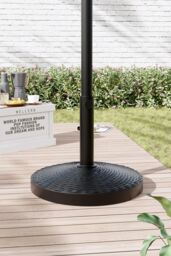 Garden Sanctuary Outdoor Heavy Duty Resin Parasol Base in Black