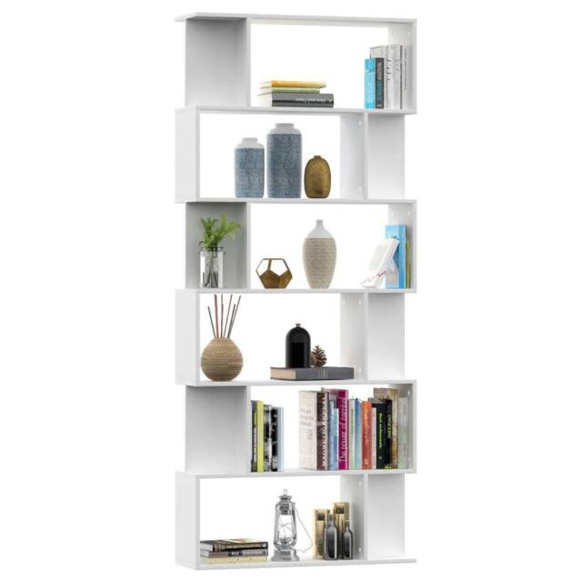 Berkfield Home Classic Book Cabinet/Room Divider White 80x24x192 cm Engineered Wood - Size: 80 x 24 x 192 cm - image 1
