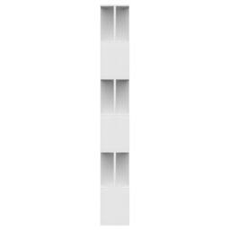 Berkfield Home Classic Book Cabinet/Room Divider White 80x24x192 cm Engineered Wood - Size: 80 x 24 x 192 cm - thumbnail 6