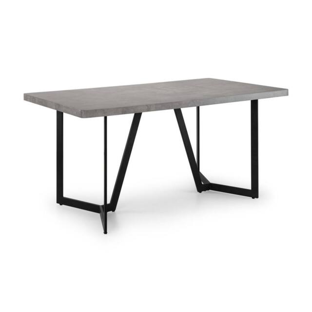 Cheshire Premium Stratton 160cm Concrete Effect Dining Table in Grey - image 1