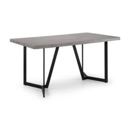 Cheshire Premium Stratton 160cm Concrete Effect Dining Table in Grey