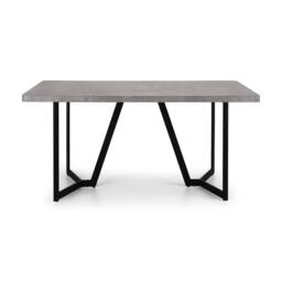 Cheshire Premium Stratton 160cm Concrete Effect Dining Table in Grey - thumbnail 5