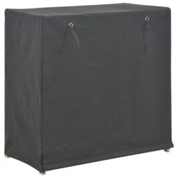 Berkfield Home Shoe Cabinet with Cover Grey 79x40x80 cm Fabric - Size: 79 x 40 x 80 cm - thumbnail 3