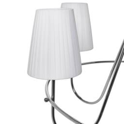 Wyld and Coco Six-Light Pendant Chandelier - Silver Fabric Shades - thumbnail 7