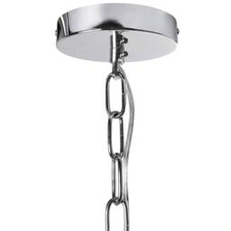 Wyld and Coco Six-Light Pendant Chandelier - Silver Fabric Shades - thumbnail 8