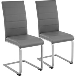 tectake Dining Chairs Bettina Set Of 6 - Grey - Size: 6 Pack - thumbnail 1