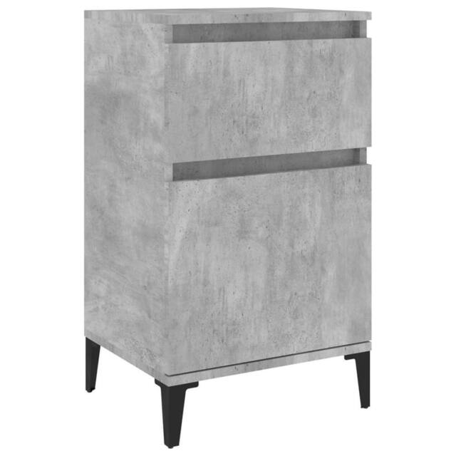 Berkfield Home Bedside Cabinet Concrete Grey 40x35x70 cm - Size: 40 x 35 x 70 cm - image 1