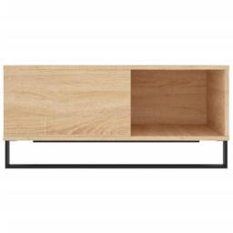 Berkfield Home Modern Coffee Table Sonoma Oak 80x80x36.5 cm Engineered Wood in Light Brown - thumbnail 5
