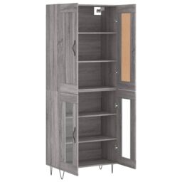 Berkfield Home Highboard Grey Sonoma 69.5x34x180 cm Engineered Wood - thumbnail 4