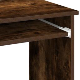 Berkfield Home Desk with Shelves Smoked Oak 84x40x78 cm Engineered Wood in Brown - Size: 84 x 40 x 78 cm - thumbnail 8