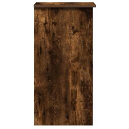 Berkfield Home Desk with Shelves Smoked Oak 84x40x78 cm Engineered Wood in Brown - Size: 84 x 40 x 78 cm - thumbnail 6