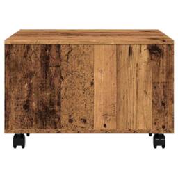 Berkfield Home Coffee Table Old Wood 60x60x38 cm Engineered Wood in Brown - Size: 60 x 60 x 38 cm - thumbnail 6