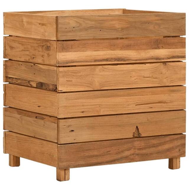 Berkfield Home Raised Bed 50x40x55 cm Solid Wood Teak & Steel in Brown - Size: 50 x 40 x 55 cm - image 1