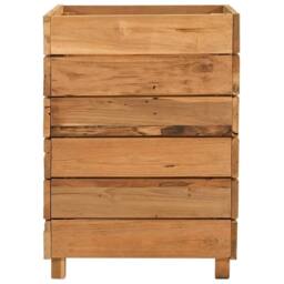 Berkfield Home Raised Bed 50x40x55 cm Solid Wood Teak & Steel in Brown - Size: 50 x 40 x 55 cm - thumbnail 4