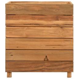Berkfield Home Raised Bed 50x40x55 cm Solid Wood Teak & Steel in Brown - Size: 50 x 40 x 55 cm - thumbnail 3