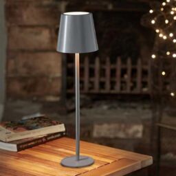 Marco Paul 33cm Slate Metal Rechargeable Table Lamp in Grey - thumbnail 1