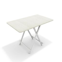 Living and Home 7pcs Folding Table and 6 Chairs Set Indoor Outdoor Bistro Kitchen Dining Set Furniture in White - thumbnail 5