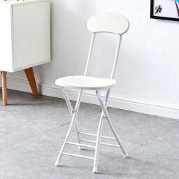 Living and Home 7pcs Folding Table and 6 Chairs Set Indoor Outdoor Bistro Kitchen Dining Set Furniture in White - thumbnail 8