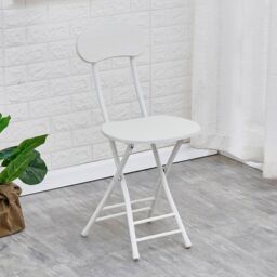 Living and Home 7pcs Folding Table and 6 Chairs Set Indoor Outdoor Bistro Kitchen Dining Set Furniture in White - thumbnail 9