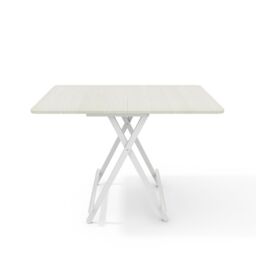 Living and Home 7pcs Folding Table and 6 Chairs Set Indoor Outdoor Bistro Kitchen Dining Set Furniture in White - thumbnail 6