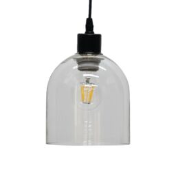 First Choice Lighting Belten - Clear Glass Cloche Easy Fit Pendant Shade