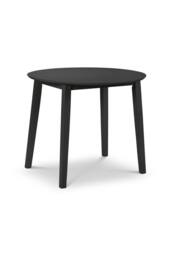 Julian Bowen Coast Round 2-4 Seater Drop Leaf Dining Table in Black - thumbnail 3