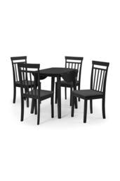 Julian Bowen Coast Round 2-4 Seater Drop Leaf Dining Table in Black - thumbnail 7