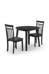 Julian Bowen Coast Round 2-4 Seater Drop Leaf Dining Table in Black - thumbnail 6