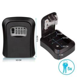 Kelvenix Outdoor Security Wall Mounted Key Safe Box in Black - thumbnail 2