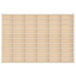 Berkfield Home Wall Display Cabinet with 60 Compartments 60x4.5x40.5 cm in Natural - thumbnail 4