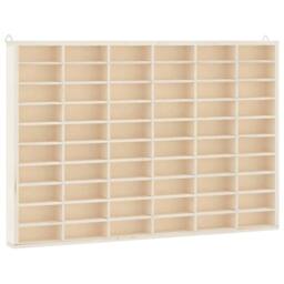 Berkfield Home Wall Display Cabinet with 60 Compartments 60x4.5x40.5 cm in Natural - thumbnail 2