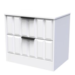 Ready Assembled 2 U Seattle 2 Drawer Side Table (Ready Assembled) in White - thumbnail 3