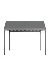 Living and Home 10x10ft Outdoor Garden Metal Arched Pergola with Shade in Dark Grey - thumbnail 2